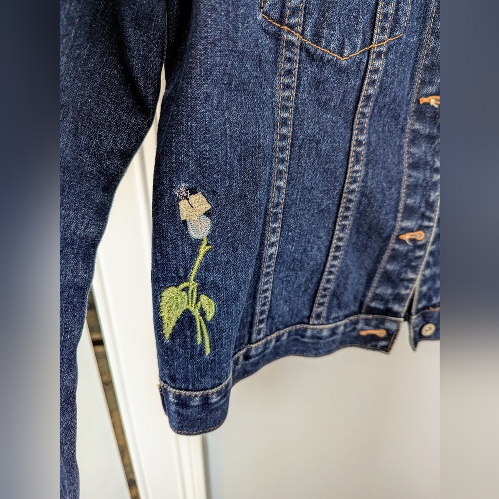 Embroidered Denim Jacket - Picture 4 of 5